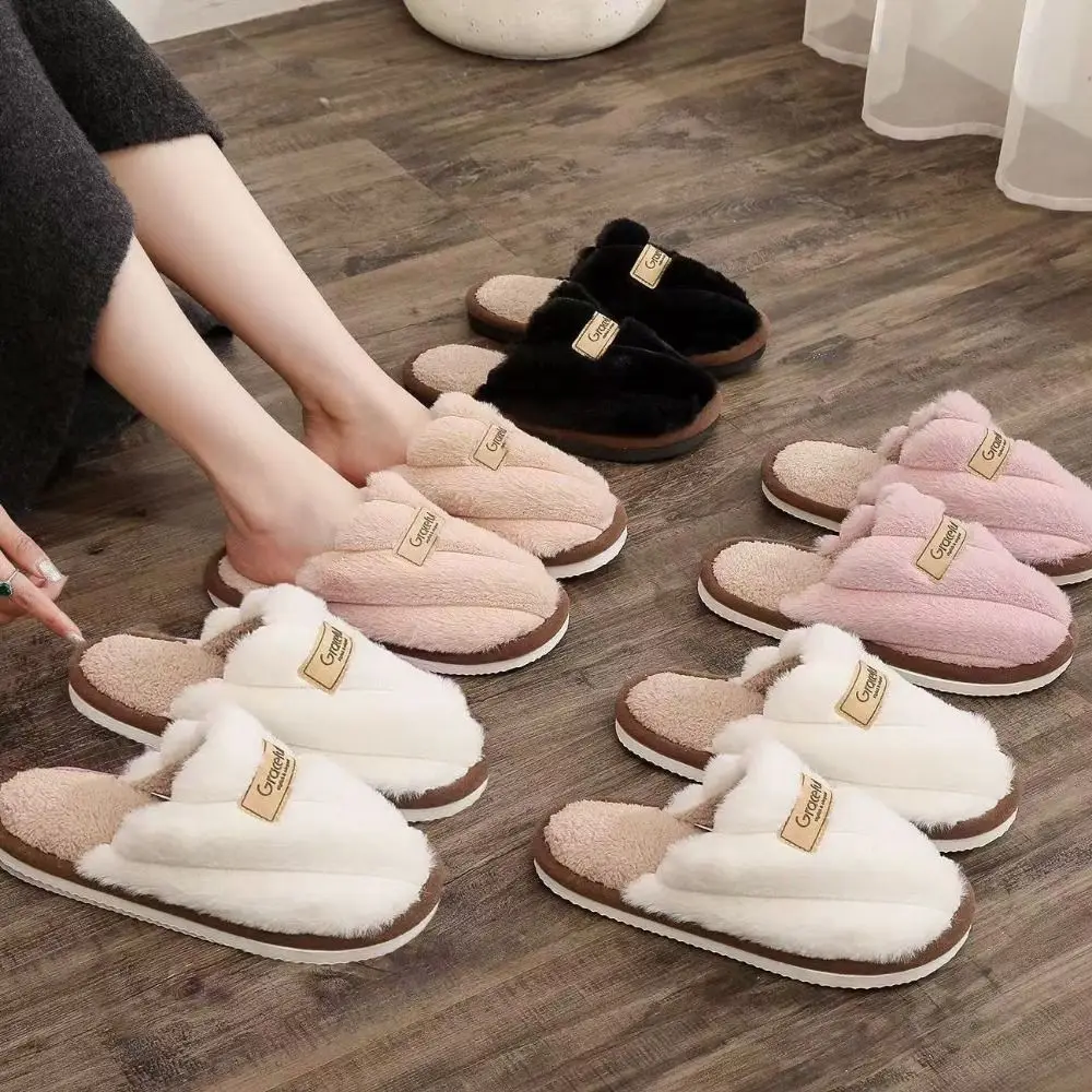 مريحة شريط نعال قماش رقيق عدم الانزلاق الشتاء شبشب منزل ملابس منزلية غير رسمية أحذية لينة النعال المنزل عنبر #3