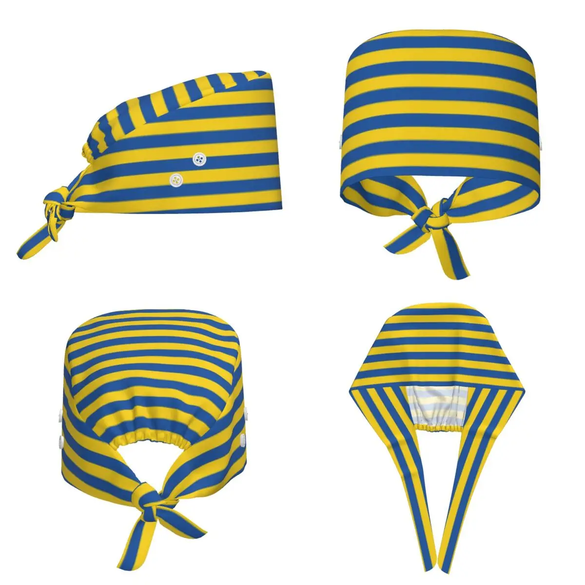 Flag Of Ukraine Scrub Hat Doctor Working Surgical Cap Unisex Adjustable Nursing Caps for Dentist