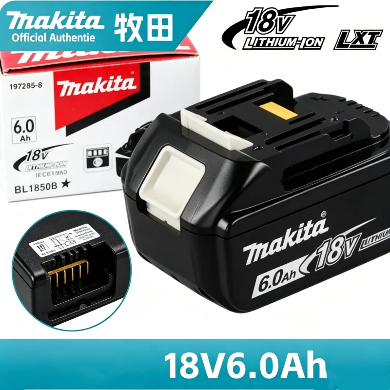 

Makita 18V power tool battery charger BL1850B BL1860B original Makita 18V battery 6.0Ah rechargeable battery
