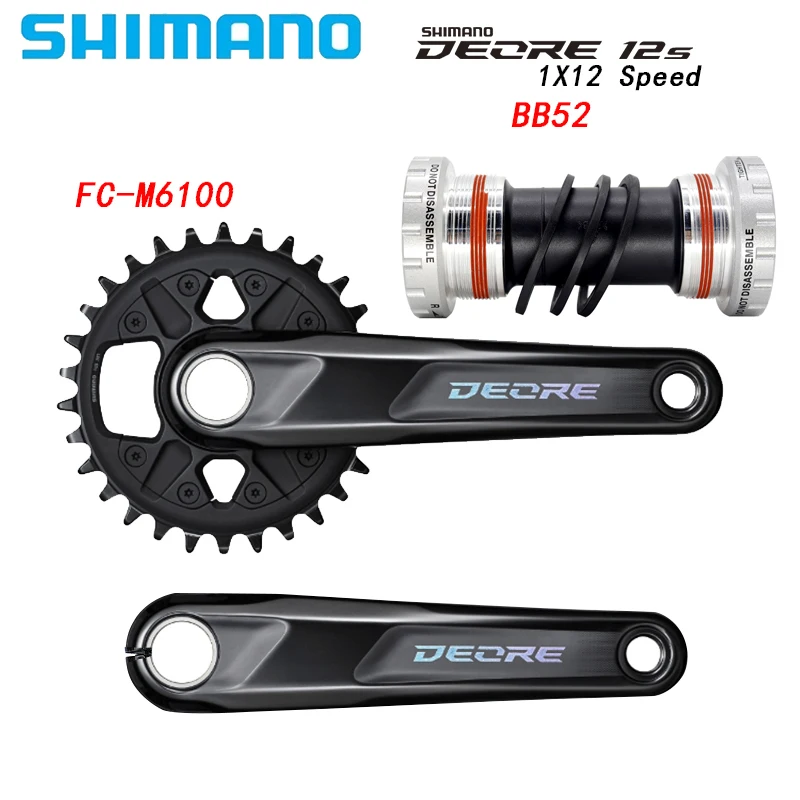 

Shimano Deore FC M6100 MTB Crankset 12S Mountain Bike Sprocket 175 170mm 30T 32T Cranksets Bicycle Bottom Bracket BB52