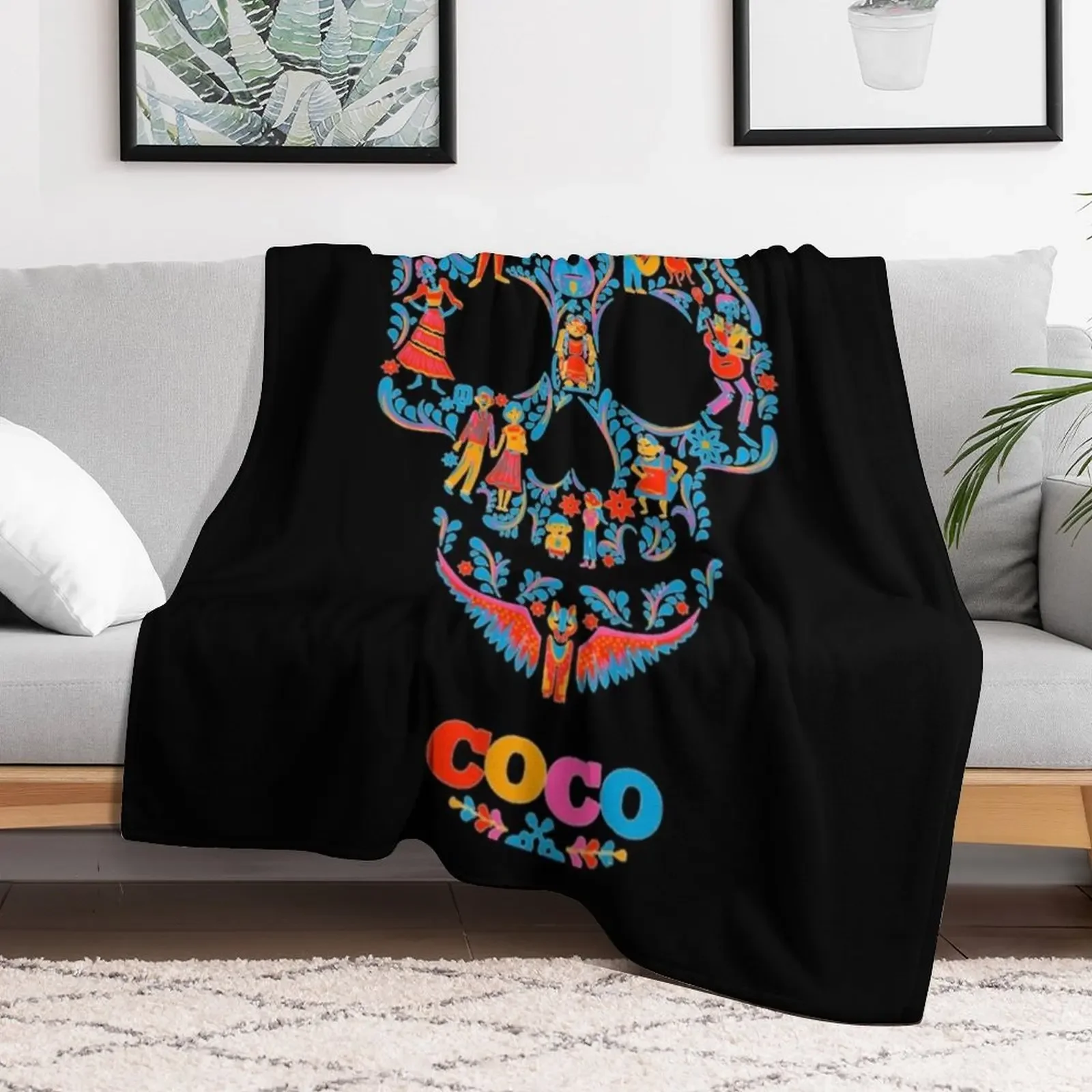 Coco T-ShirtHalloween Coco Throw Blanket Heavy Single Blankets