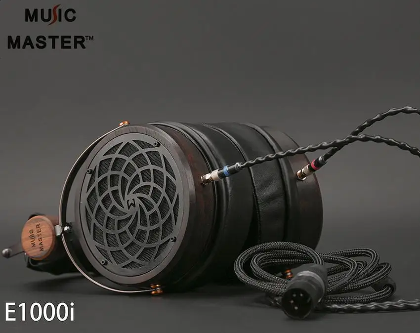 MusicMaster 108mm E1000I 60Ohms Planar personalizado madera Hifi Monitor estudio Audiophile auriculares PK Audeze LCD4 Susvara