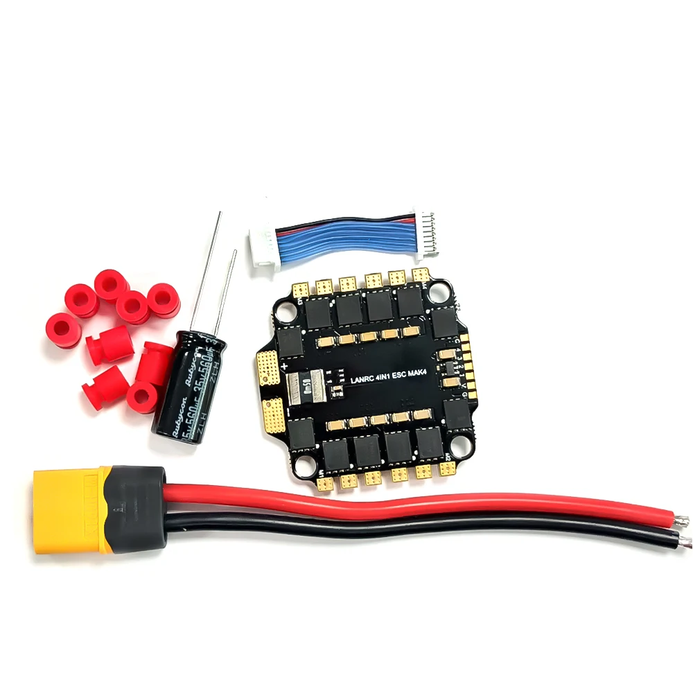 BLHELI_S 45A 60A 4in1 ESC 3-6S Brushless ESC Support DShot300-600/Multishot/Oneshot/PMW 30.5*30.5mm For RC FPV Racing Drone view 5