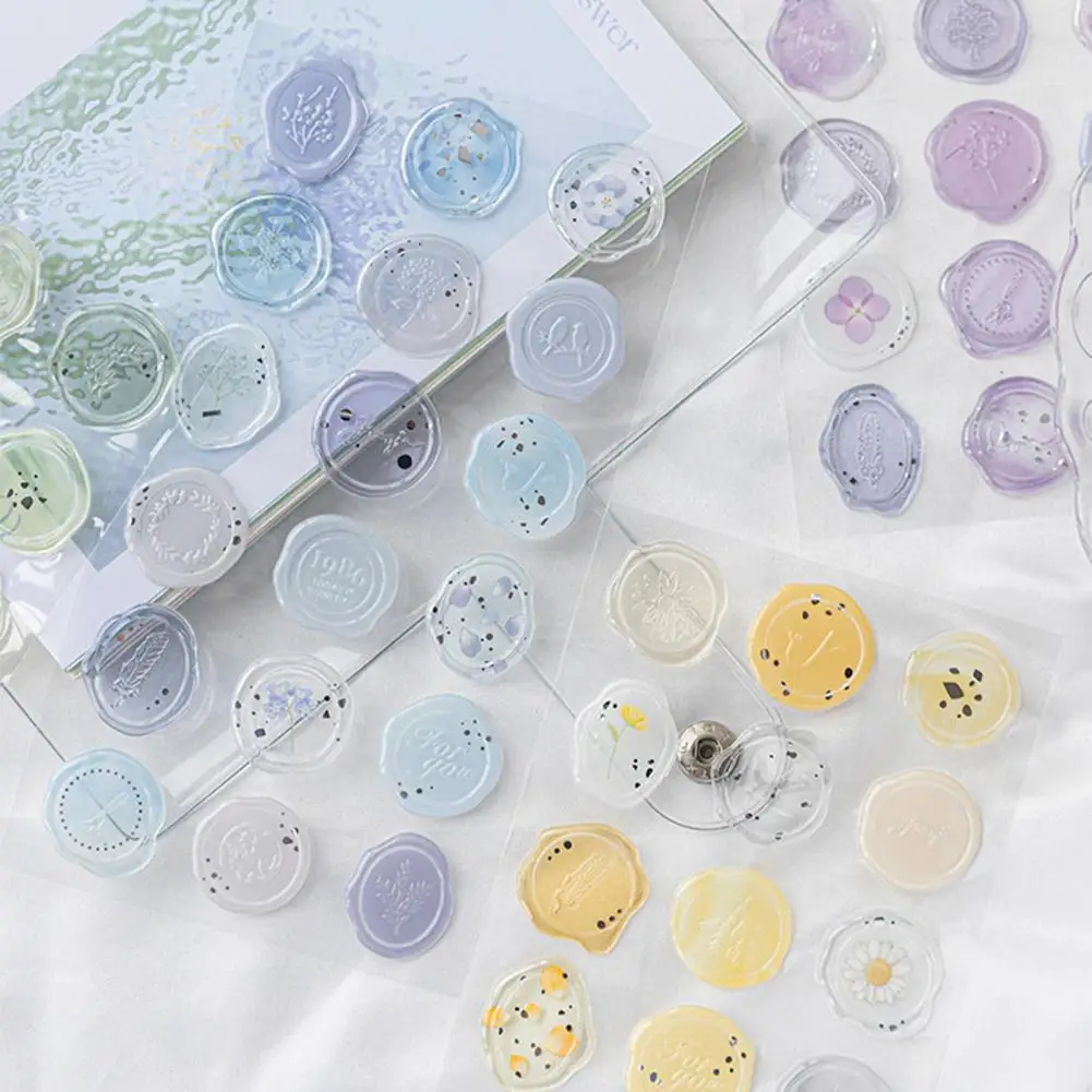 18 шт. милые канцелярские наклейки, милые водонепроницаемые стикеры «сделай сам» Для Запечатывания Воском в винтажном стиле, форма штампа, Стикеры для скрапбукинга, товары для творчества