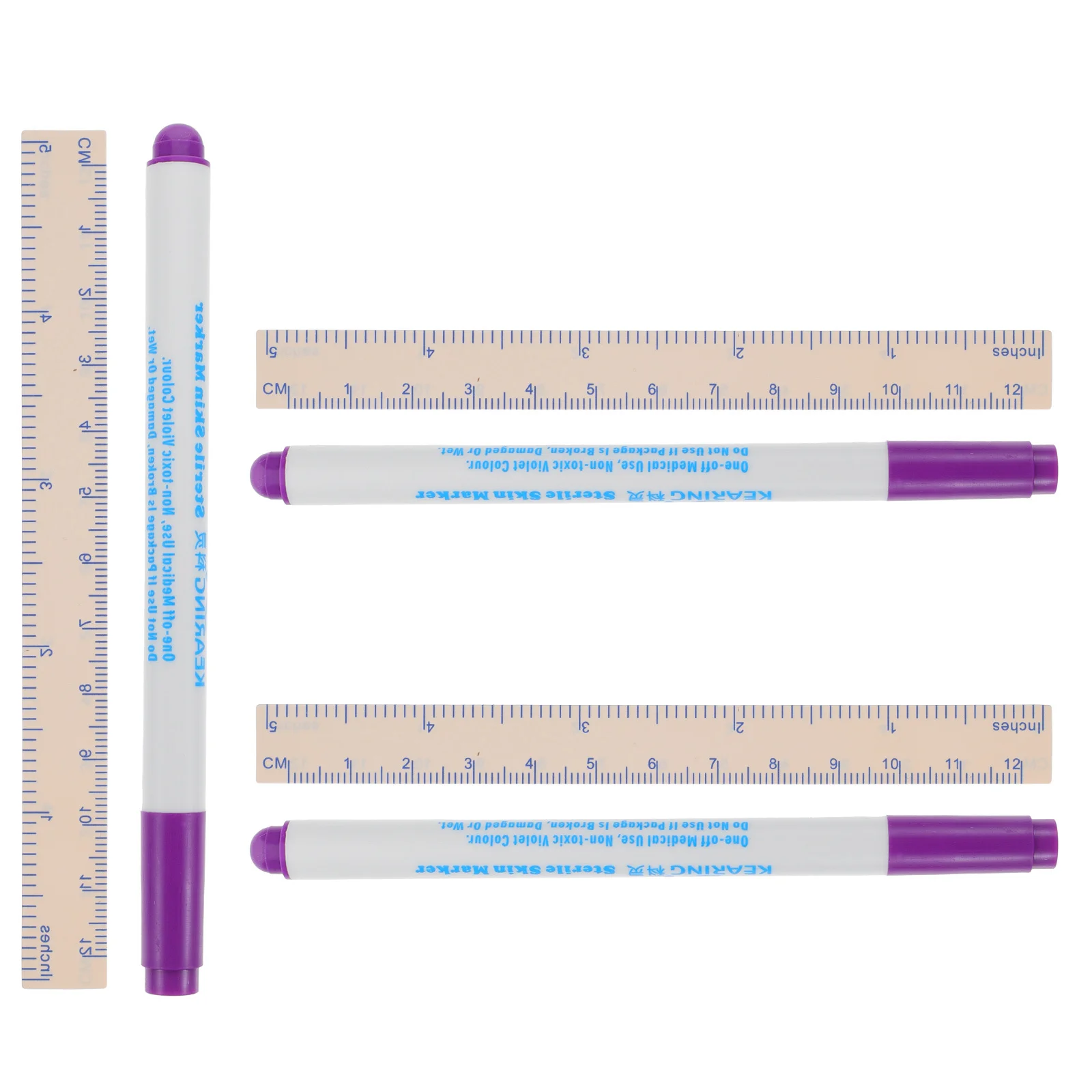 

3Sets Skin Marker Pen Ruler Eyebrow Position Mapping Tool Professional Tattoo Microblading Marking Pen for Accurate Lines