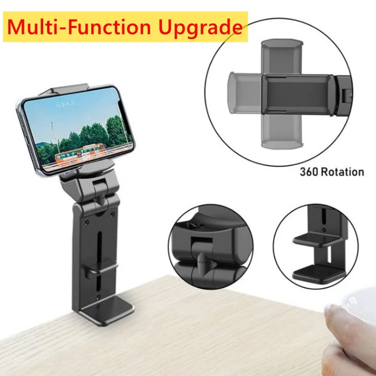 

Airplane Phone Holder Stand Cell Mobile Portable Travel Mount Desk Flight Foldable Rotatable Selfie Holding Train Seat Support