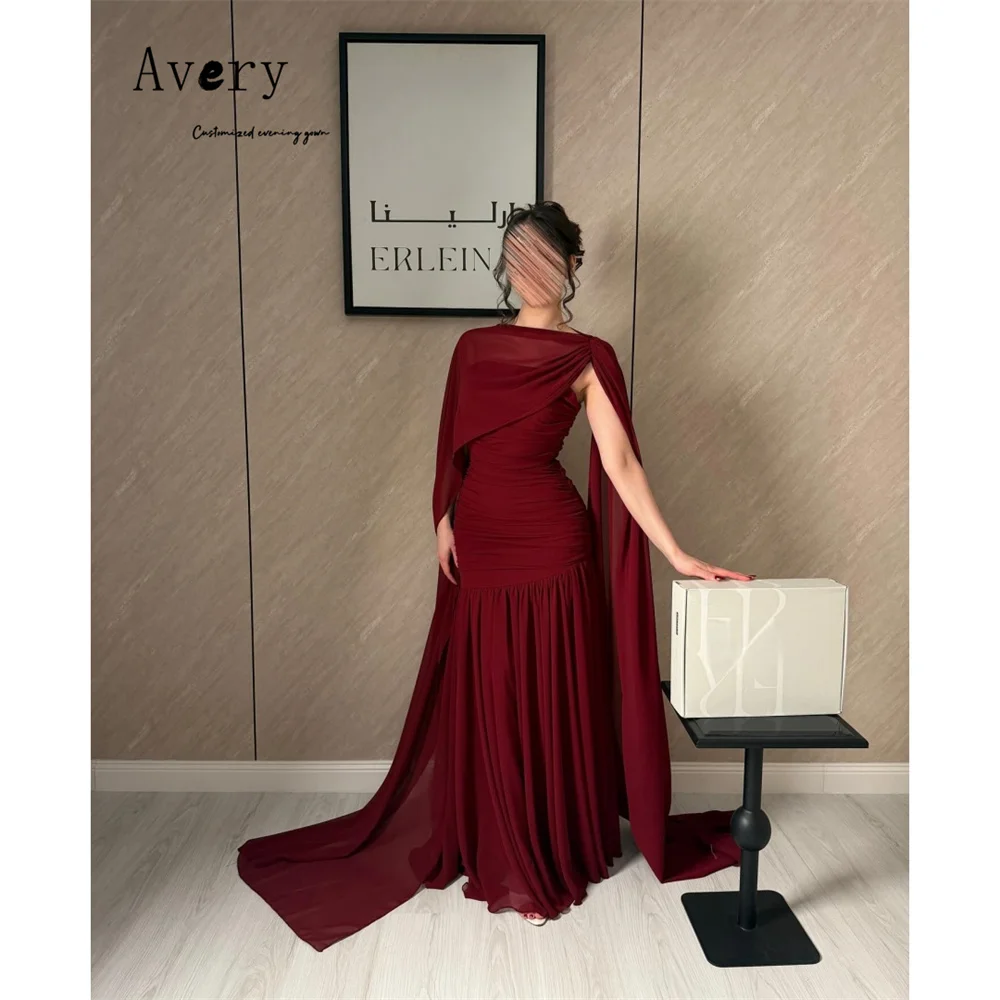 

Avery Customized Burgundy Fishtail Sleeveless Floor-length Luxurious Women's Evening Dresses for Events Cocktail Dresses 2026