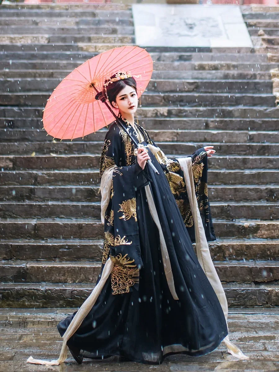 Hanfu Couples Bronzing Chinese Ancient Vintage Hanfu Shoot Adult Carnival Cosplay Costume Hanfu Outfit For Men&Women