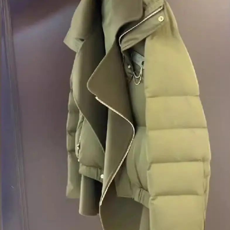 Premium ort een down Jaet feminino inverno mistura de lã branca du pena outerwear commute sle versão coreana