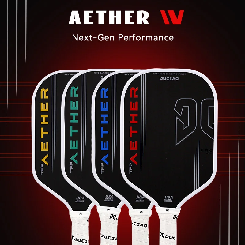 

JUCiAO Gen4 Thermoformed T700 Raw Carbon Fiber Pickleball Paddle For Power & Spin (16MM)
