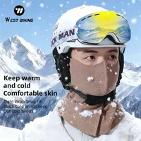 WEST BIKING 3D Winter Cycling Mask Warm Integrated Ear Hanging Headband Face Mask Unisex Bicycle Mask Magic Headscarf Neck Cover