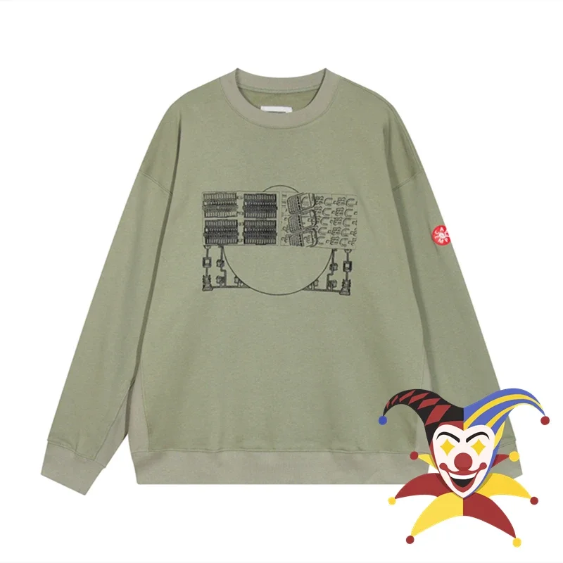 

Grayish Green Batik CAVEMPT Vintage Hoodie Men Woman Embroidery Coat CAV EMPT Pullover