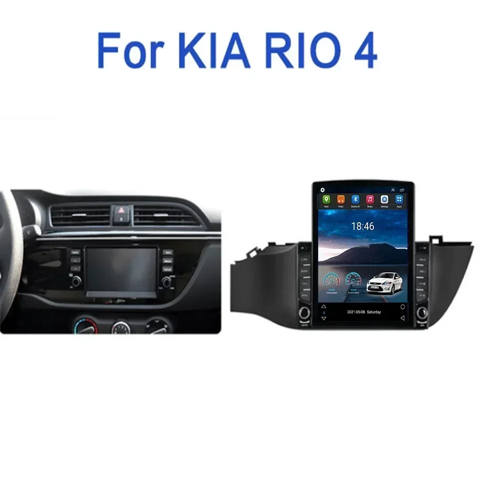 For Tesla Style 2Din Android 13 Car Radio For KIA RIO 4 x-line 2016-35 Multimedia Video Player GPS Stereo Carplay DSP RDS Camera