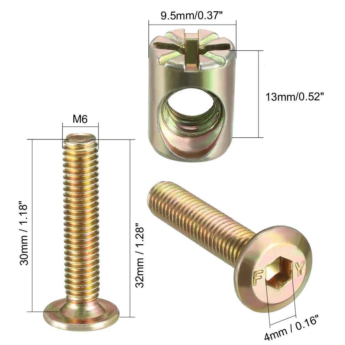 8Sets M6x30mm