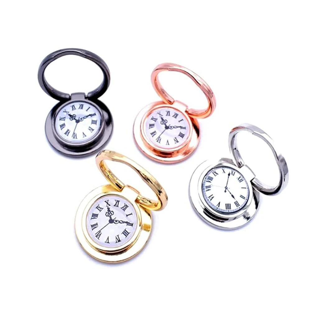 Watch Style Universal Finger Ring Holder Stand Grip 360 Degree Rotating for Mobile Phone Car Magnetic Mount Phone Back Stic