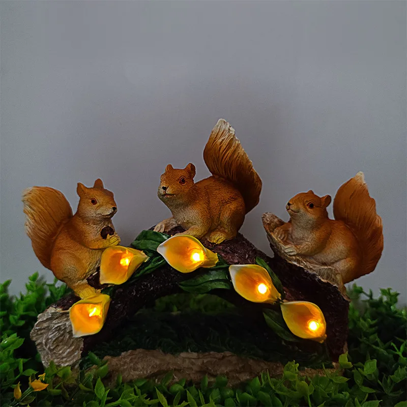 Resin Squirrel Ornaments Simulated Animal Handicrafts Outdoor Garden Decorations