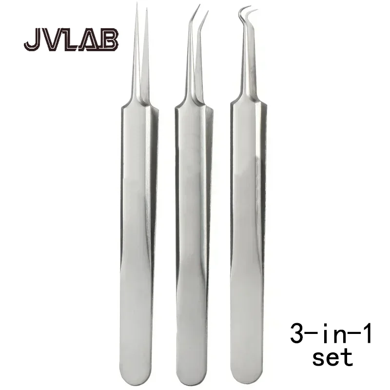 

3-in-1 Stainless Steel Cell Clamp – Precision Microscopic Manipulation Sample Processing Tool For household lab use JVLAB