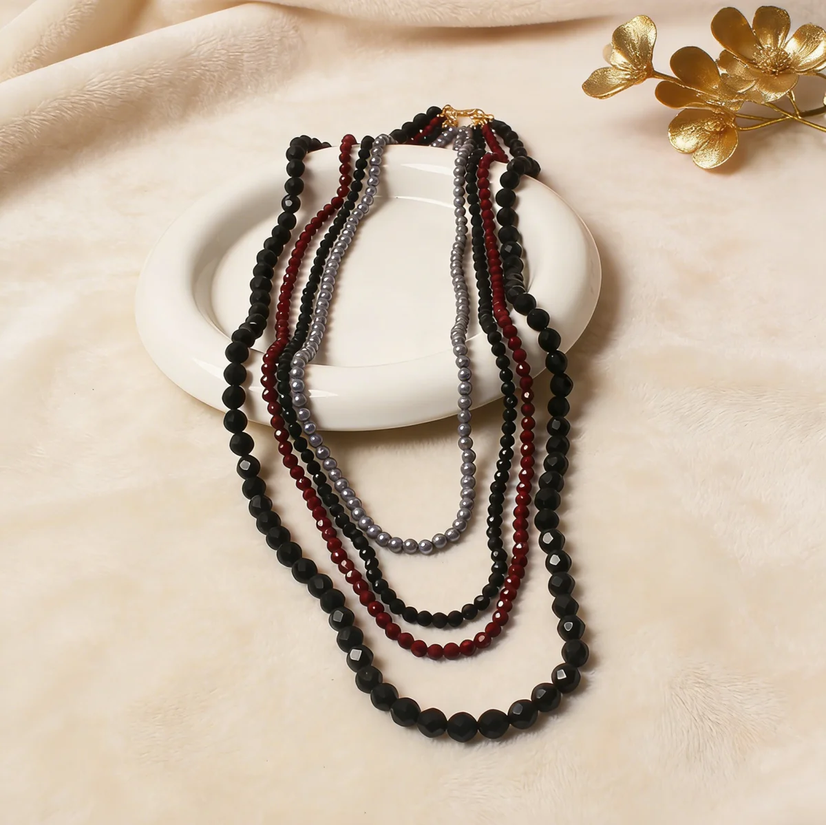 Bohemia Multi-layer Resin Beads Chains Necklace for Women Elegant Handmade Multicolor Beaded Necklace Jewelry Accessories