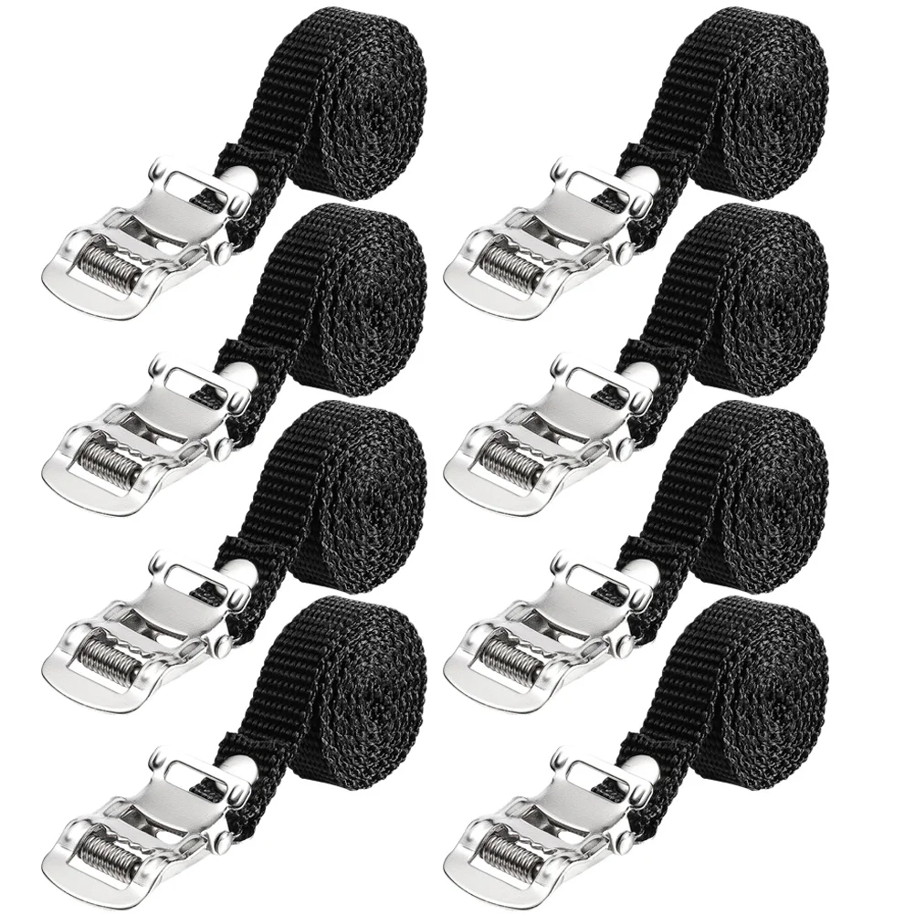 

Bike Pedal Straps 8pcs Footrest Belts for Gym Exercise Cycles Adjustable Anti Lightweight Portable Fitness Accessories
