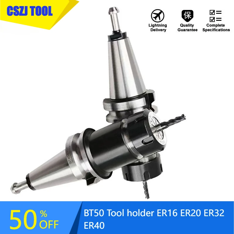 BT50 Tool holder  ER16 ER20 ER32 ER40 100mm 150mm keyless collet chuck ER Spring Collet Chuck