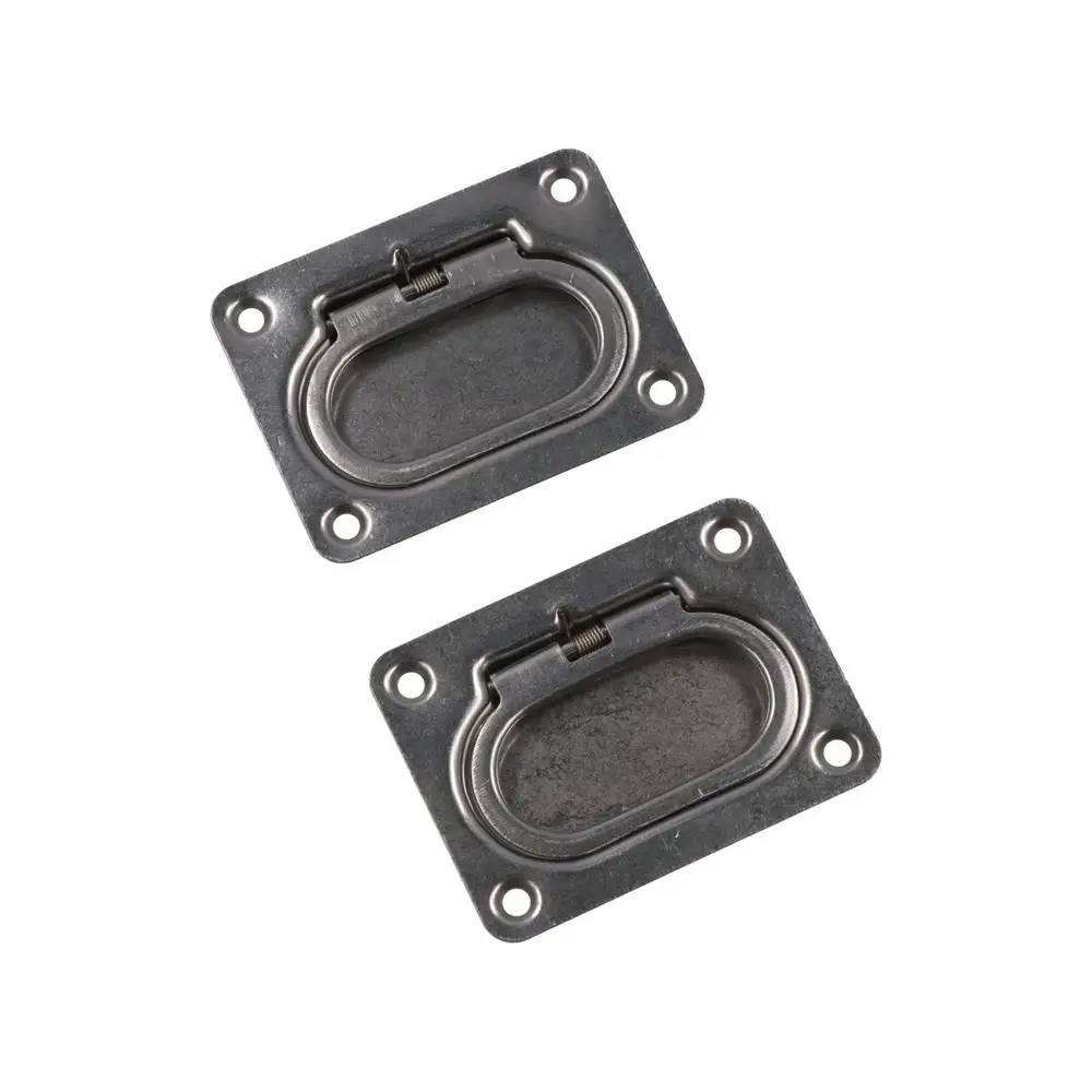 Stainless Steel Pull Flush Lift Ring Marine Grade Square Recessed Fasteners Portable Anti-Rattle Lockable Hold Down Clamp