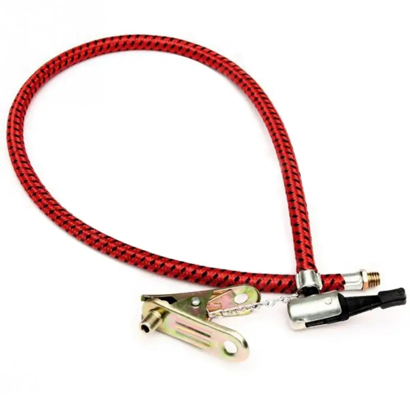 

1PC Bicycle Motorcycle Inflator Hose Inflatable Pump Extension Tube Adapter Air Pump Tube With Clip UK Nozzle 60cm tools parts