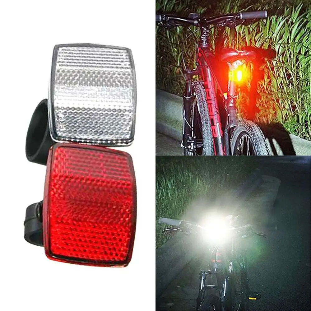 Practical Cycling Road Bike Front Rear Reflector Safety Accessories Reflective Lens Warning Light