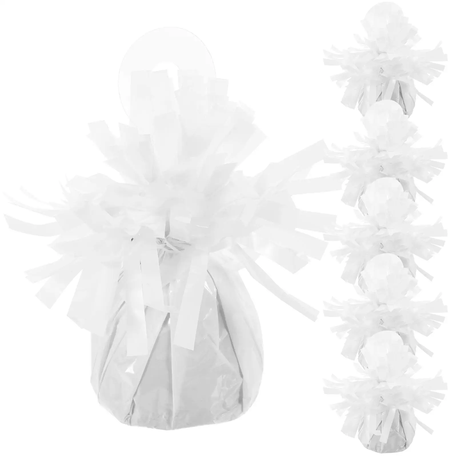 6 pezzi di pesi per palloncini, pendenti, forniture per feste in elio, riutilizzabili, blocchi bianchi, accessori, pendenti per palloncini, decorazioni festive
