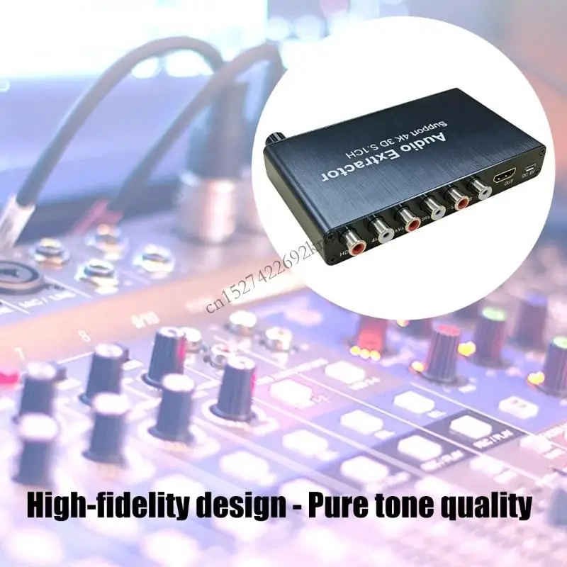 

4K 3D 5.1 Channel 5.1CH Sound Extractor Decoding Sound Video Converter for Game Console Laptop PC To Monitor R9CB