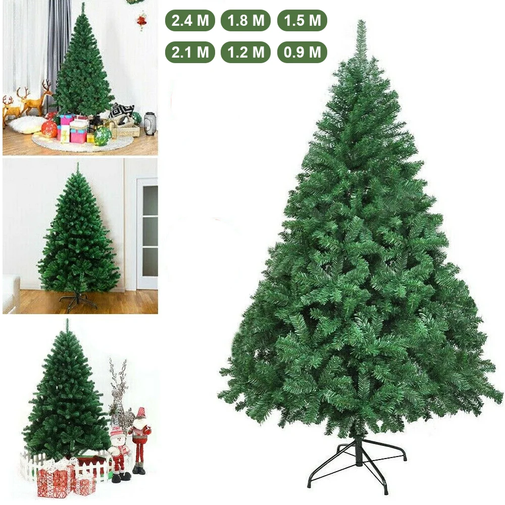 Albero di Natale con supporto in metallo Albero di Natale artificiale in PVC Festa a casa Capodanno Decorazioni Navidad 90/120/150/180/210/240 cm