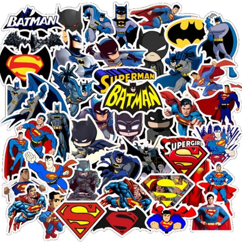 

Batman Superman Stickers-Waterproof Vinyl Decals for Water Bottles, Luggage Phone Cases, Great Gift for Kids & Superhero Lovers