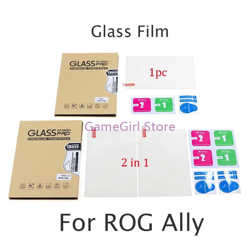 

10pcs Anti-scratch 9H Tempered Glass Screen Protective Film with Package For Asus ROG Ally Game Console Accessories