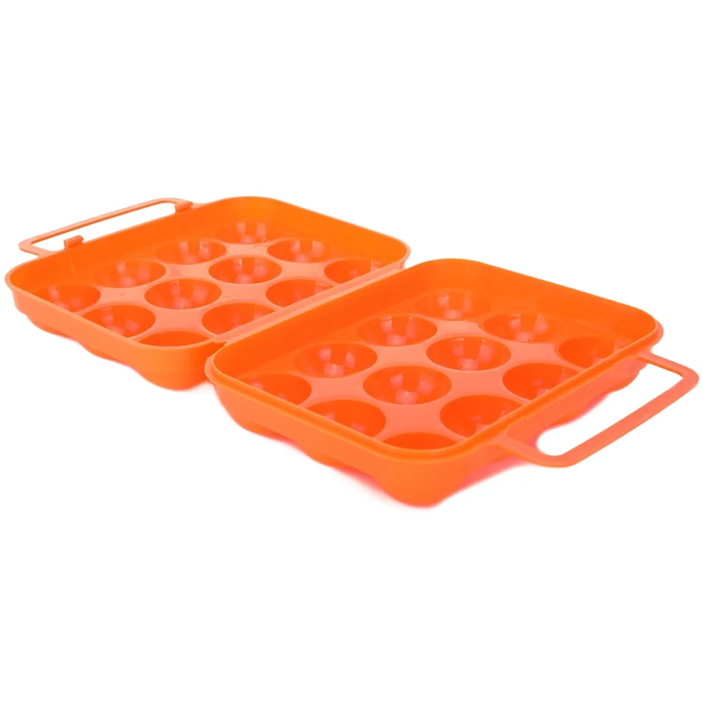 Lightweight Egg Holder with 12 Compartments and Foldable Structure PP Plastic Construction with Secure Clasp for Outdoor Use