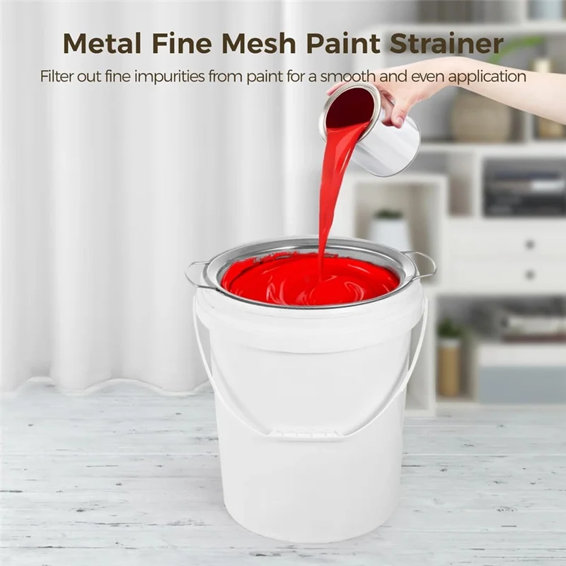 

L56A-Fine Mesh Paint Strainer, Double Handle Paint Bucket Strainer Tool Insert For Fruits And Vegetables