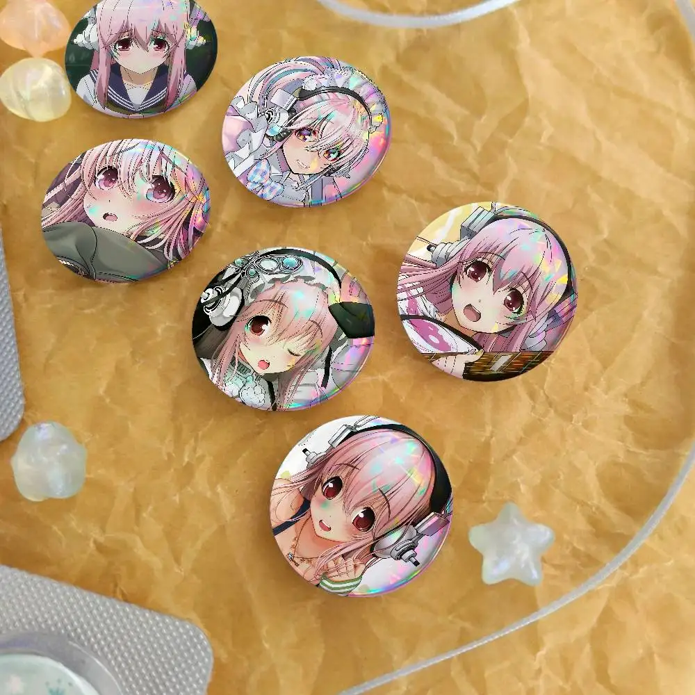 Cute Cartoon S-SUPER S-SONICOS For Badge Custom Cartoon Lapel Pin Metal Brooch Badges For Backpack Clothing Decoration