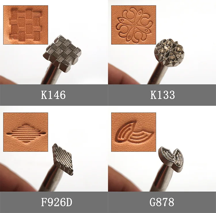 1 Stücke Leder Stempelset Metall Punch Werkzeug Stempel Wachs Leder Handwerk Punch Stempel – Detail 8