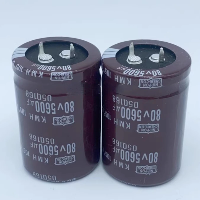 （1pcs）80v5600uf electrolytic capacitor 105 degrees 5600uf 80v power amplifier audio filtering fever capacitor NIPPON CHEMI-CON