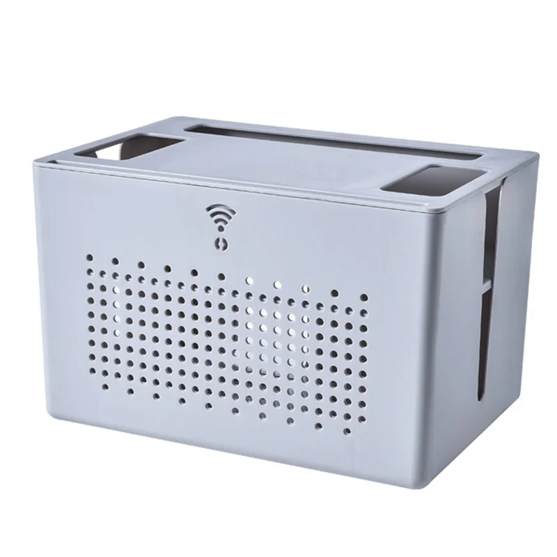 

Best-Wifi Router Storage Box Desktop Socket Wire Storage Box TV Top Rack Power Cable Organizer Storage Box