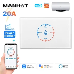 Smart Boiler Switch Tuya WiFi with Energy Monitoring Smart Water Heater Switch 20A/40A US Standard APPVoice Control Goole Home