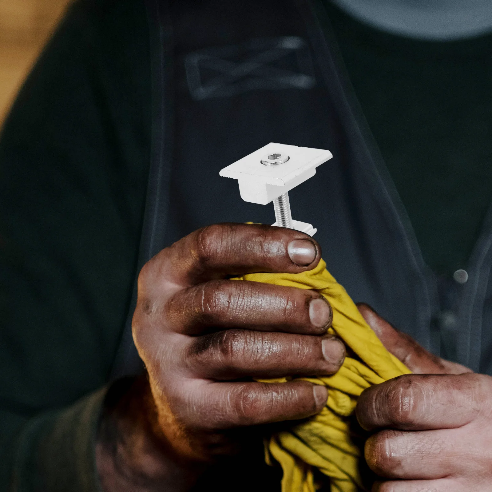 

4pcs Solar Panel Mid Clamps Aluminum T-Shaped Mounting Clips For Flat Roof Rv Boat Off-Grid Installation Hardware Brackets