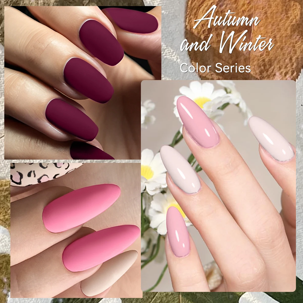Conjunto de esmaltes nude doces de 8 ml - sem álcool, adequado para adultos, esmalte semi-permanente Soak-Off LED, creme, amarelo, pino