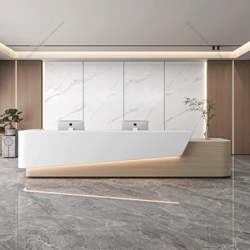 

Скандинавская корпоративная стойка регистрации, современный дизайн, стойка регистрации отеля, офисная касса, медицинская эстетичная коммерческая мебель FYRD