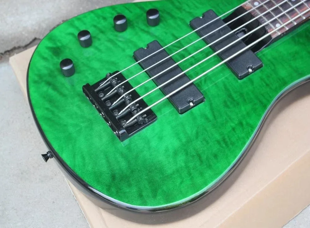 Left Handed Green Bass 5 Strings Electric Bass Guitar Profetional Bass Guitar Bajo Electrico