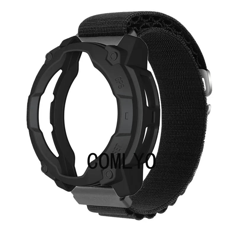 For Garmin Instinct 3 50mm 45mm Strap Case Smart Watch Nylon Band Protective Bumper Cover Soft Sports Women men Belt