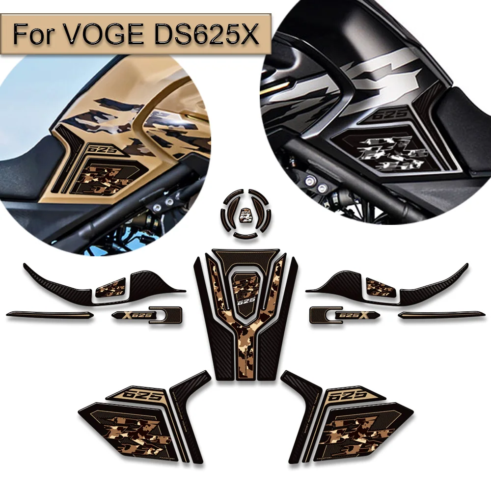 

Tank Pad Gas Fuel Oil Kit Fairing Fender Handguard Protector Stickers Adventure For VOGE 625 DSX DS625X DS625 X DS 625X 2025