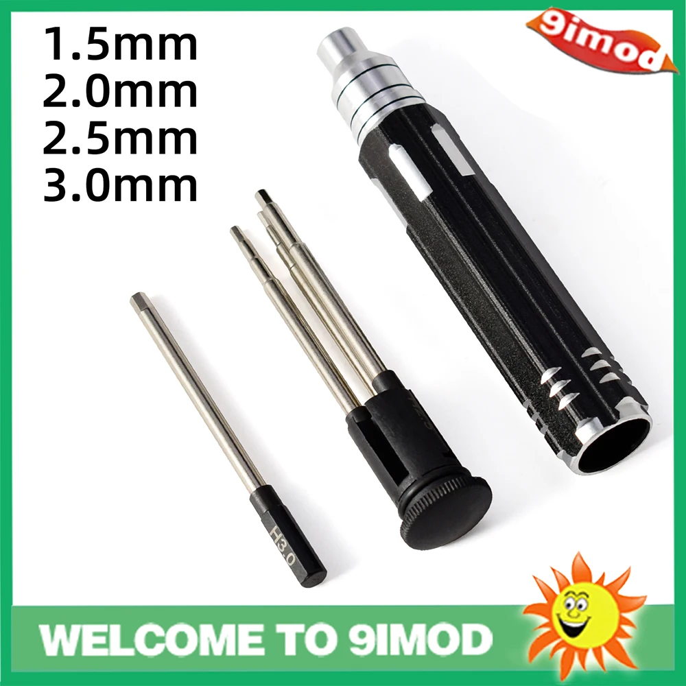 4 in 1 1.5mm 2.0mm 2.5mm 3.0mm Hex Screwdriver Metal Tool Kit Set for RC Helicopter Car Airplane Drone Aircraft