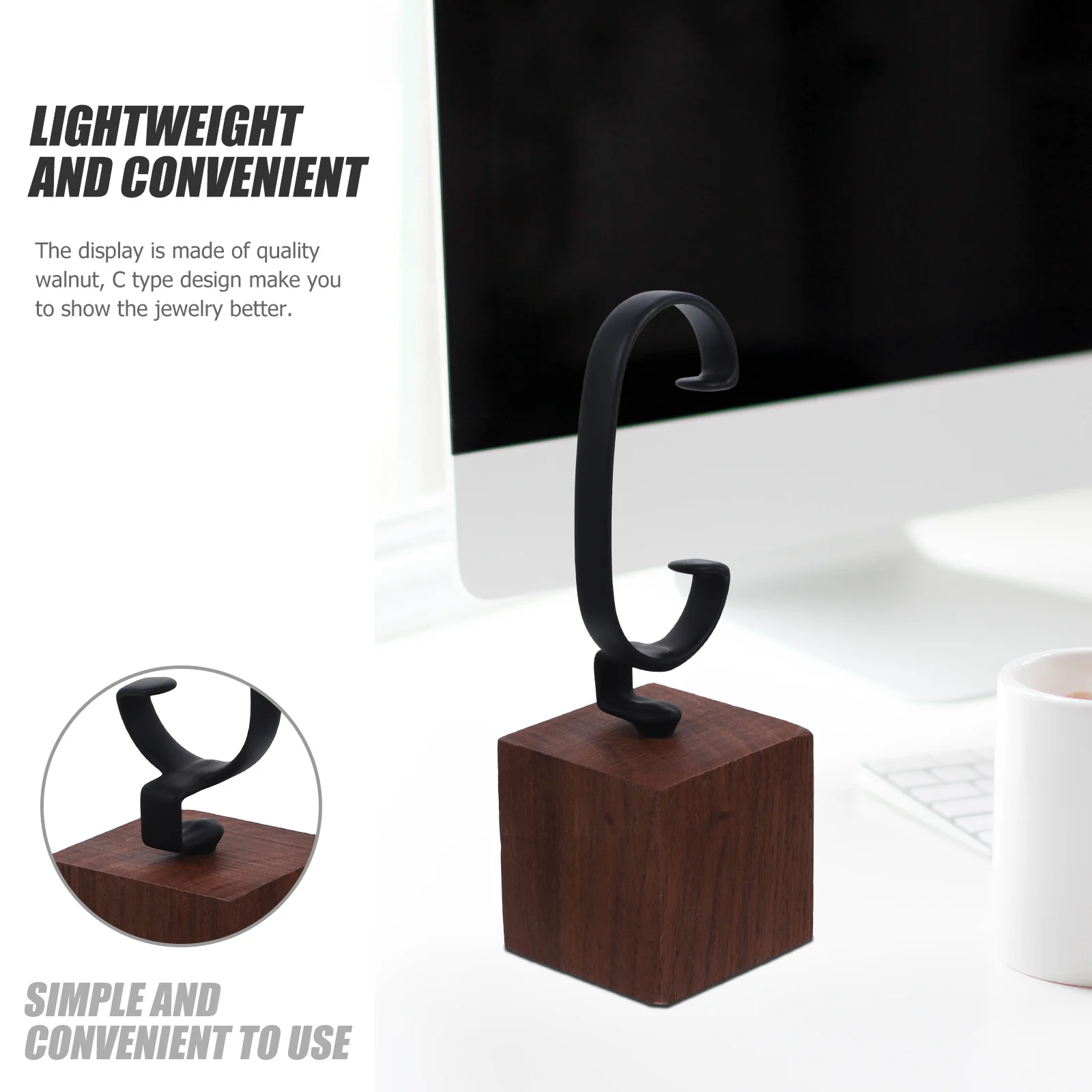 

Элегантная подставка для браслета для часов из орехового дерева, стильный держатель, витрина для ювелирных изделий, стойка для часов, подставка для браслетов, держатель