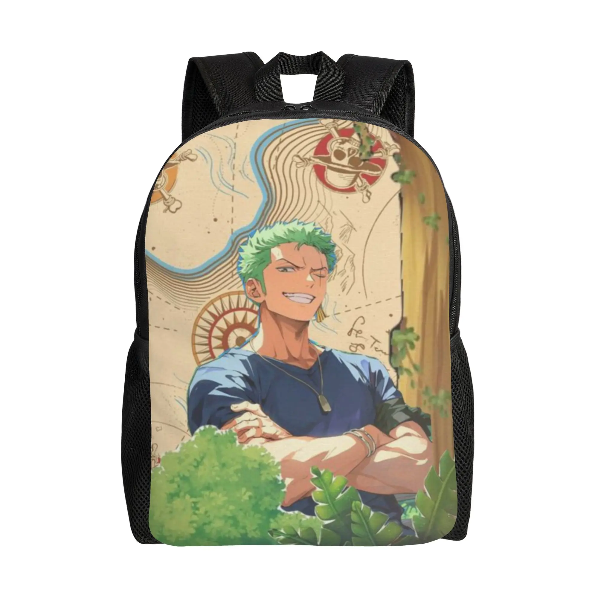 One Piece Storage Bag Back to school season Pirate King Anime  Vintage Backpack