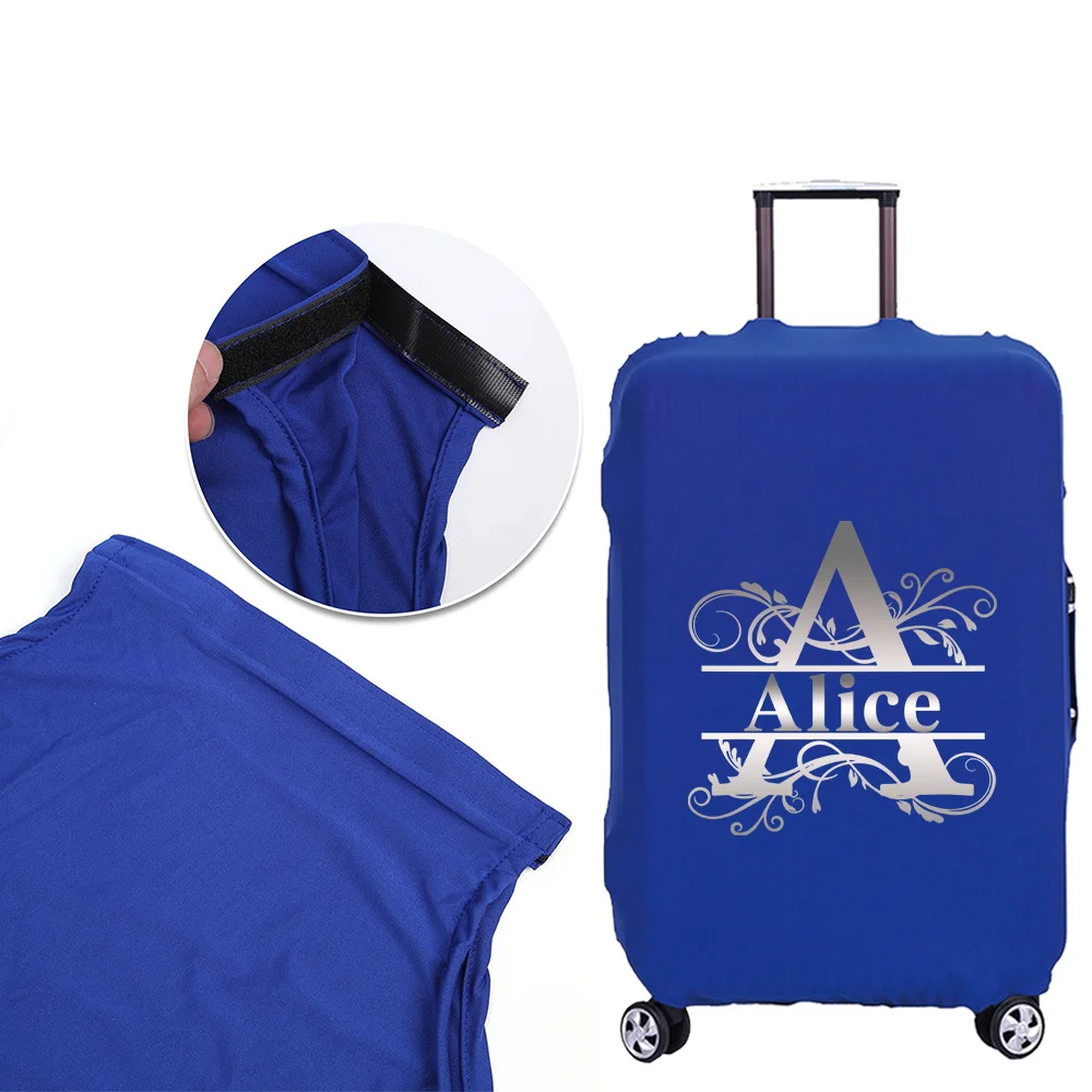 شخصية مخصصة اسم غطاء الأمتعة واقية قابل للغسل إكسسوارات السفر قابلة لإعادة الاستخدام 18-32 بوصة صندوق عربة مناسبة #5