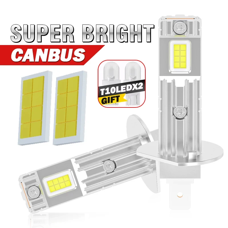 H1 LED Car Headlight Canbus 6000K Wireless Led Bulb 8054 CSP Chips Fanless 1:1 Plug&Play Mini Auto Lamp Super Bright Fog light